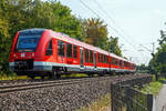   Der vareo 620 003 / 621 003 / 620 503 ein dreiteiliger Dieseltriebzug vom Typ ALSTOM Coradia LINT 81 der DB Regio (VAREO) erreicht am 28.08.2018, als RB 30   Rhein-Ahr-Bahn  (Ahrbrück - Remagen