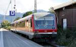 928 578 (628) nach Aschau steht abfahrbereit in Prien am 12.08.2022.