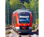 In Doppeltraktion die zwei Alstom Coradia LINT 27 - 640 029 und 640 012 der DreiLnderBahn fahren gleich (06.09.2013) als RB 95  Sieg-Dill-Bahn  (Au/Sieg - Siegen . Dillenburg) in den Bahnhof Betzdorf/Sieg ein.  
