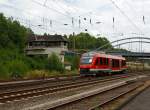 640 017 (ein Alstom Coradia LINT 27) der 3-Lnder-Bahn als RB 93 (Rothaarbahn) nach Bad Berleburg  am 10.08.2013 hier kurz vor der Einfahrt in den Bahnhof Kreuztal.