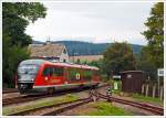   642 055  Stadt Augustusburg  ein Siemens Desiro Classic der Erzgebirgsbahn (DB Regio) fährt am 26.08.2013 in den Bahnhof Cranzahl, er kommt über die KBS 517 von Annaberg-Buchholz.