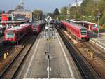 Bahnhof Memmingen mit 650 119; 612 590; 642 087; 612 686 und 650 393 am 28.10.2014.