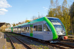   Die beiden Stadler GTW 2/6  Daadetalbahn  der Westerwaldbahn GmbH (WEBA) sind am 18.04.2016 in Betzdorf/Sieg abgestellt.
