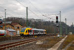 br-648-lint-41-4/760849/der-vt-259-95-80-0648 Der VT 259 (95 80 0648 159-1 D-HEB / 95 80 0648 659-0 D-HEB) ein Alstom Coradia LINT 41 der HLB (Hessische Landesbahn), erreicht am 23.12.2021, als RB 90 'Westerwald-Sieg-Bahn' (Westerburg - Altenkirchen - Au/Sieg - Betzdorf - Siegen), den Bahnhof Betzdorf (Sieg).
