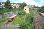 650 115-9 in Ulm, von Langenau auf der Brenztalbahn kommend am 04.08.2008.