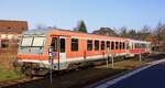 DB 628 573-7 BD + EVB 628 154-6 BD Niebüll NEG Bhf 23.01.2024