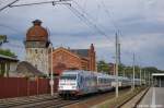 101 144-4  Hertha BSC  mit dem IC 140 von Berlin Ostbahnhof nach Schiphol (Airport) in Rathenow.