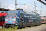 101 042-0 abgestellt im Rostocker Hbf.24.05.2014