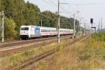 101 055-2  Schauinsland Reisen  mit dem IC 1917 von Berlin Gesundbrunnen nach Karlsruhe Hbf in Elstal.