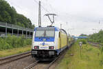 146 542-6 verlässt am 25.05.2024 den Tostedter Bahnhof und macht sich auf den Weg nach Hamburg.
