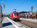 auslaendische-loks/551222/die-oebb-taurus-1116-107-4-a-oebb 
Die ÖBB 'Taurus' 1116 107-4 (A-ÖBB 91 81 1116 107-4) fährt am 09.04.2017 mit einem Autotransportzug durch den Bahnhof Marburg an der Lahn in Richtung Frankfurt am Main.