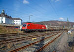 Der ÖBB  Taurus 2“ 1116 067 (A-ÖBB 91 81 1116 067-0) fährt am 16.03.2022 mit einem gemischten Güterzug durch Niederschelden in Richtung Köln.