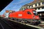 ÖBB 91 81 1116 087-8 A-ÖBB mit Dosto-Zug  Wiesel ; der erste Wagen hat die Nummer A-ÖBB 50 81 26-33 079-6 Bmpz-dlin Lindau-Insel 12.09.2022.