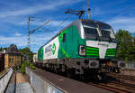 Die �sterreichische Weco Rail / Wenzel Logistics SIEMENS Vectron AC 1193 900 (91 81 1193 900-8 A-WENA) der Weco Rail GmbH, Wien (ex Walser Eisenbahn GmbH) f�hrt am 28 Mai 2025, mit einem KLV-Ganzzug