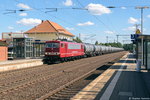 155 103-5 CLR - Cargo Logistik Rail Service GmbH mit einem Kesselzug  Dieselkraftstoff oder Gasl oder Heizl (leicht)  in Bienenbttel und fuhr weiter in Richtung Lneburg.