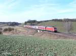 101 062-8 als RE4013 N�rnberg -M�nchen bei Fahlenbach.