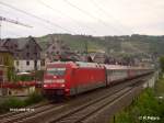 101 080-0 durchf�hrt Oberwesel mit den EC 115 Dortmund - Klagenfurt.