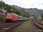 101 074-3 durchf�hrt Oberwesel mit den EC 101/103 Hamburg-Chur.