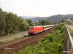 101 089-1 verl�sst Bacharach mit einem EC 102 Chur – Kiel HBF.