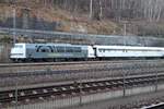 Rail Adventure 103 222 steht am 6 April 2018 in Bad Schandau.