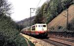 103 150-9 mit IC auf der Geislinger Steige am 25.04.1981.