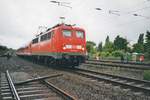 Am 12 August 1997 verlässt 110 244 Rheydt-Odenkirchen.