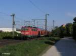 111 057-6 schiebt RE4265 N�rnberg - M�nchen bei Obertraubling.