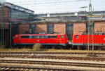Die 111 086-5 (91 80 6111 086-5 D-DB) der DB Regio ist am 25.03.2022 beim Hbf Frankfurt  am Main abgestellt.