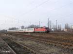 120 123-5 mit Unbekannten IC in Leipzig Sch�nefeld. 12.03.11