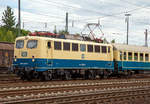 Die 140 423-5 (91 80 6140 423-5 D-DB) vom DB Museum, ex DB E 40 423, am 18.06.2017 mit Pendelzug in Koblenz-Lützel.