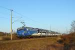 11.03.2014 17:08 Uhr - EVB 140 866 fhrt mit einem BLG-Autotransport in Richtung Salzwedel.