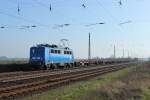 29.03.2014 16:00 Uhr - Press 140 042 mir einem Metrans-Containerzug in Richtung Stendal in Angern-Rogtz.