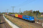 Die für Metrans fahrende Press 140 017 kam mit dem Containerzug DGS 99696 Hamburg - Leipzig Wahren.