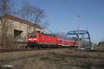 143 868-8 verl�sst Eisenh�ttenstadt mit RB11 Cottbus.