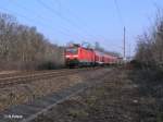 143 868-8 zieht den RE 18211 Cottbus durch Eisenh�ttenstadt.