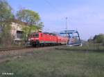 143 809-1 schiebt RE 18206 Frankfurt/Oder durch Eisenh�ttenstadt.