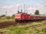 143 641-9 verl�sst Eisenh�ttenstadt mit der RB11 Cottbuis.