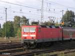 143 111-3 verl�sst Eisenh�ttenstadt mit ein RB 11 Cottbus.