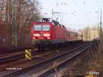 143 176-6 f�hrt mit ein RB 11 Cottbus in Guben ein.