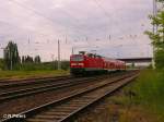 143 305-1 verl�sst Eisenh�ttenstadt mit einer RB11 Cottbus.