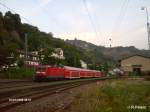 143 263-2 verl�sst Bacharach mit ein RE nach mainz.