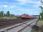 143 576-7 verl�sst Eisenh�ttenstadt mit den RB11 Cottbus.