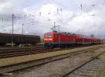 143 221-0 verl�sst Eisenh�ttenstadt mit der RB11 Cottbus.