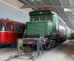 Die DB 144 084-1, ex DB E 44 084, ex DRB E 44 084, ausgestellt am 09.09.2017 in der SVG Eisenbahn-Erlebniswelt Horb (Eigentum DB Museum Nürnberg, Leihgabe an die Eisenbahnerlebniswelt Horb).