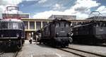 E 19 12 und 144 507-1 und 144 508-9 bei der Ausstellung 100 Jahre elektrische Lokomotive in München Freimann am 25.05.1979.