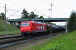 Gardelegen / Kloster Neuendorf, 26.05.2014 17:07 Uhr - HGK 145-CL 011 fährt mit einem Kesselzug in Richtung Oebisfelde