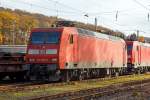   Die 145 051-9 (91 80 6145 051-9 D-DB) der DB Schenker Rail Deutschland AG steht am 08.11.2015 in Kreuztal im Abstellbereich.