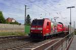 Am 31 Mai 2019 treft 146 112 auf Gegengleis in Bad Krozingen ein. Grund dafür war eine Testfahrt mit ein SBB Giruna Triebzug, der etwa irrtummlich durchgefürt wurde.