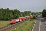 146 127  Marienhafe  ist am 15.06.2021 mit ihrer RB22 nach Frankfurt Hbf unterwegs und verlässt dabei den Ort Oberbrechen.