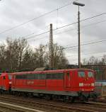 151 033-8 der DB Schenker Rail abgestellt am 28.12.2012 in Kreuztal.